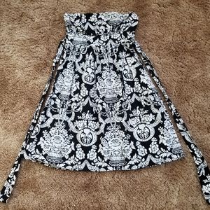 Women's patterned sleeveless midi dress